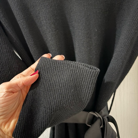 Rudsak Belted V-Neck Sweater Dress (Black) - Picture 5 of 9